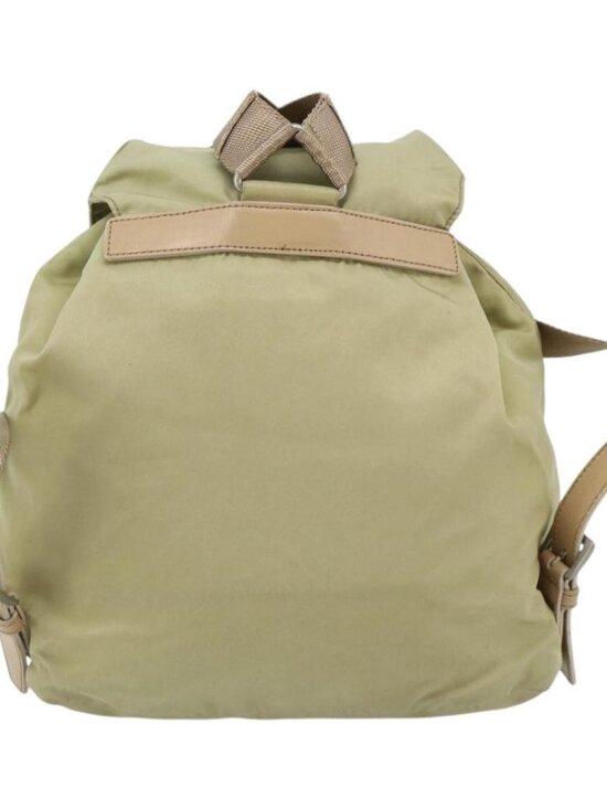 PRADA Backpack Nylon Khaki Silver Auth bs35144 main image 2